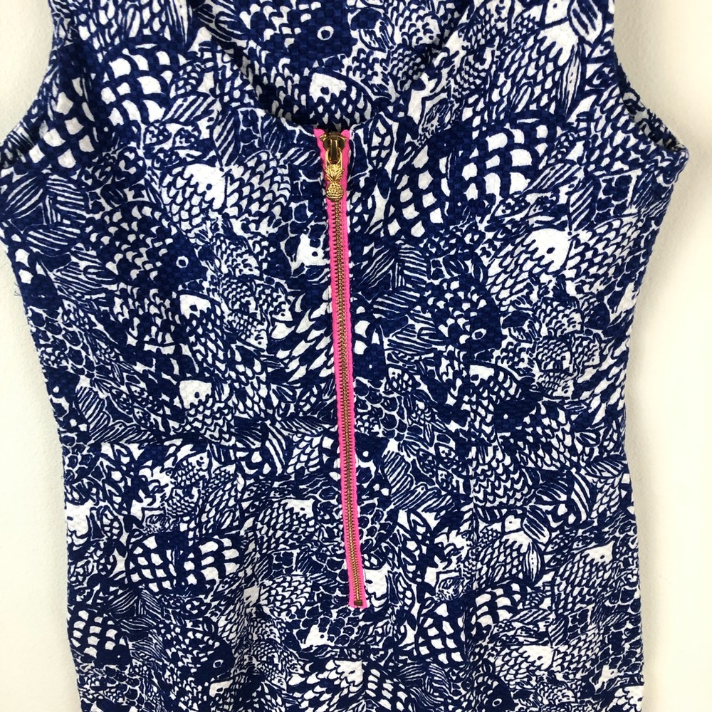 Lilly Pulitzer for Target Floral Blue and White Mini Dress - Picture 8 of 13